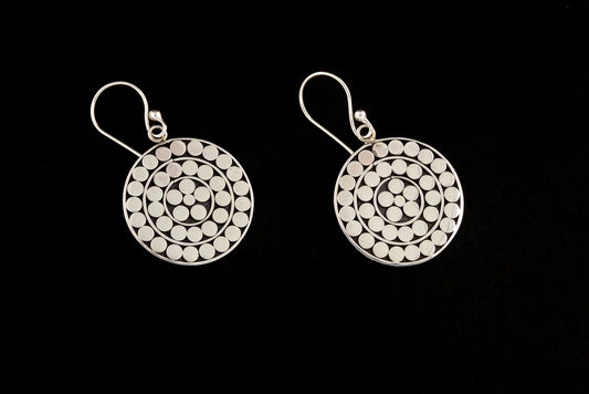 Earring Arma Round 2cm - Bambu Silver Jewellry