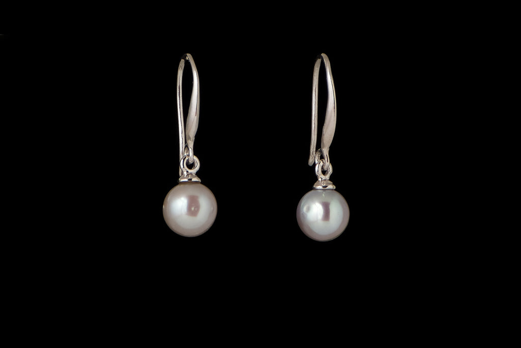 Earring Pearl Round Hook 6-7mm