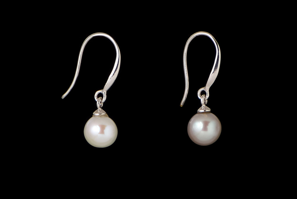 Earring Pearl Round Hook 6-7mm