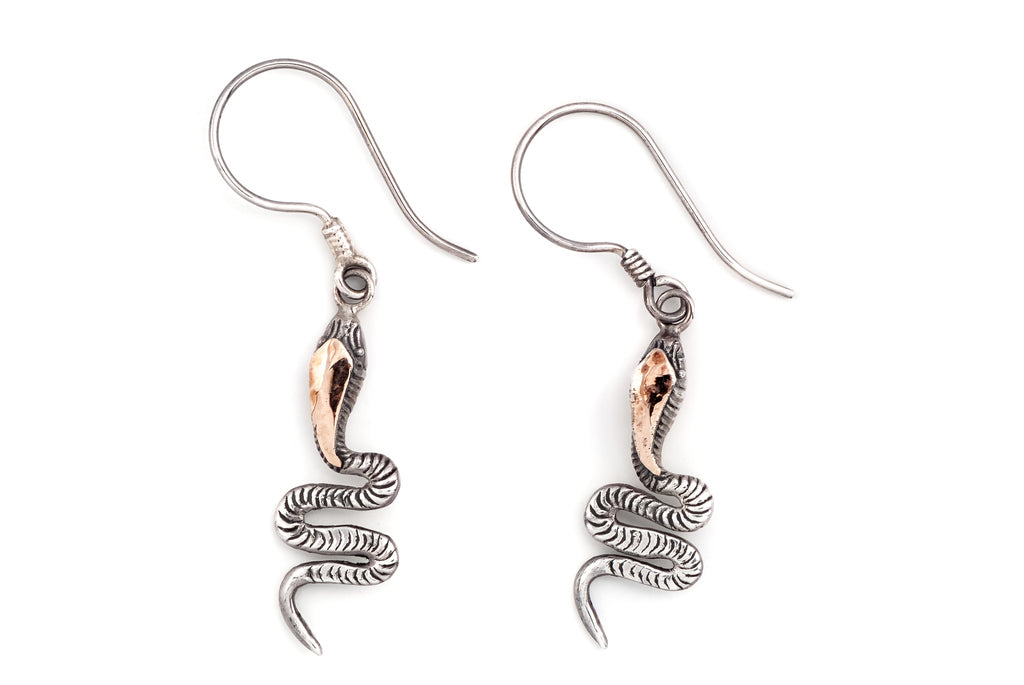 Earring Silver Gold Snake Small