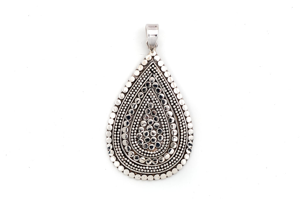 Pendant Arma Pasir Oval - Bambu Silver Jewellry