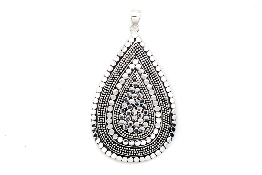 Pendant Arma Pasir Oval Large 4.7 x 3cm - Bambu Silver Jewellry