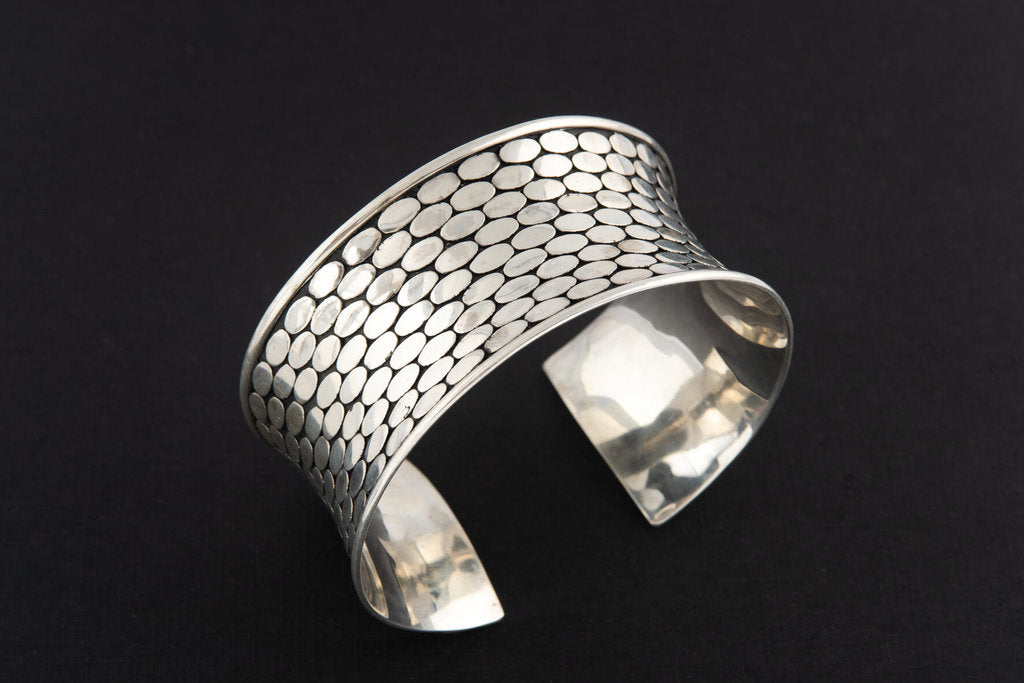 Cuff Arma Abstract 3 cm - Bambu Silver Jewellry