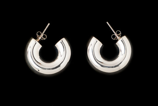 Earring Aro Pipe Fat 8 x 30mm - Bambu Silver Jewellry