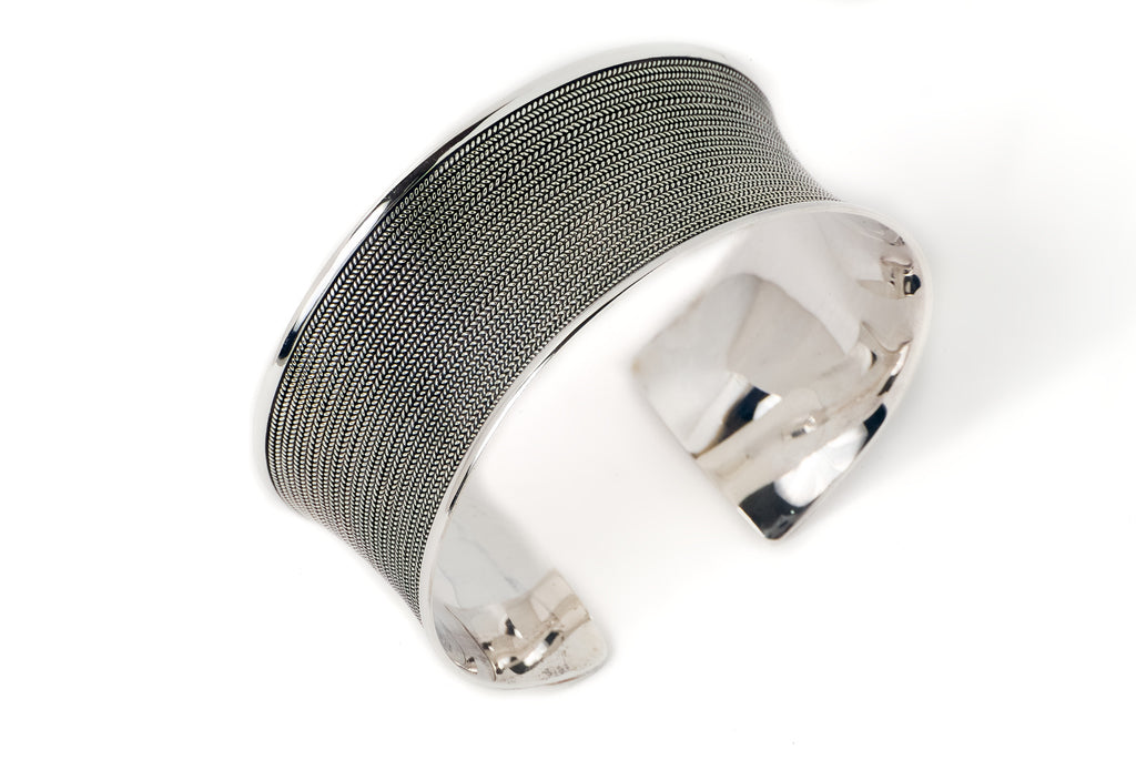 Cuff Tali Air - Bambu Silver Jewellry