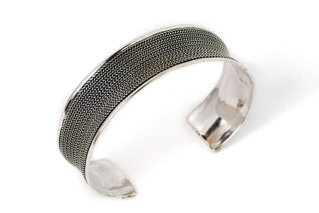 Cuff Tali Air - Bambu Silver Jewellry