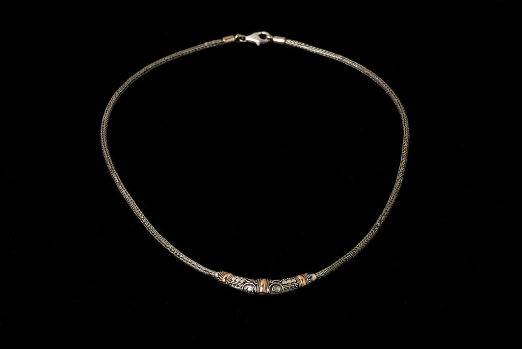 Necklace Silver Gold - Bambu Silver Jewellry