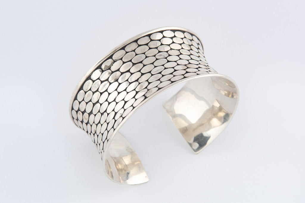 Cuff Arma Abstract 3 cm - Bambu Silver Jewellry