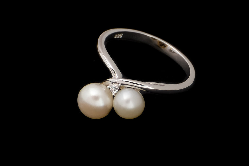 Ring Pearl Twin 6x7mm