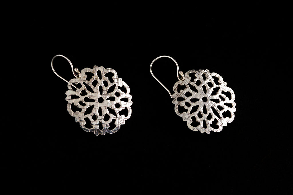 Earring Rombo Round Full 2.5cm - Bambu Silver Jewellry