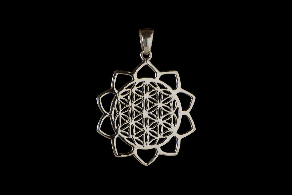 Pendant Flower of Life Mandala 3cm - Bambu Silver Jewellry