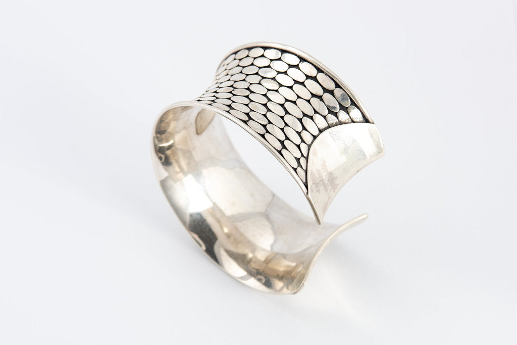 Cuff Arma Abstract 3 cm - Bambu Silver Jewellry