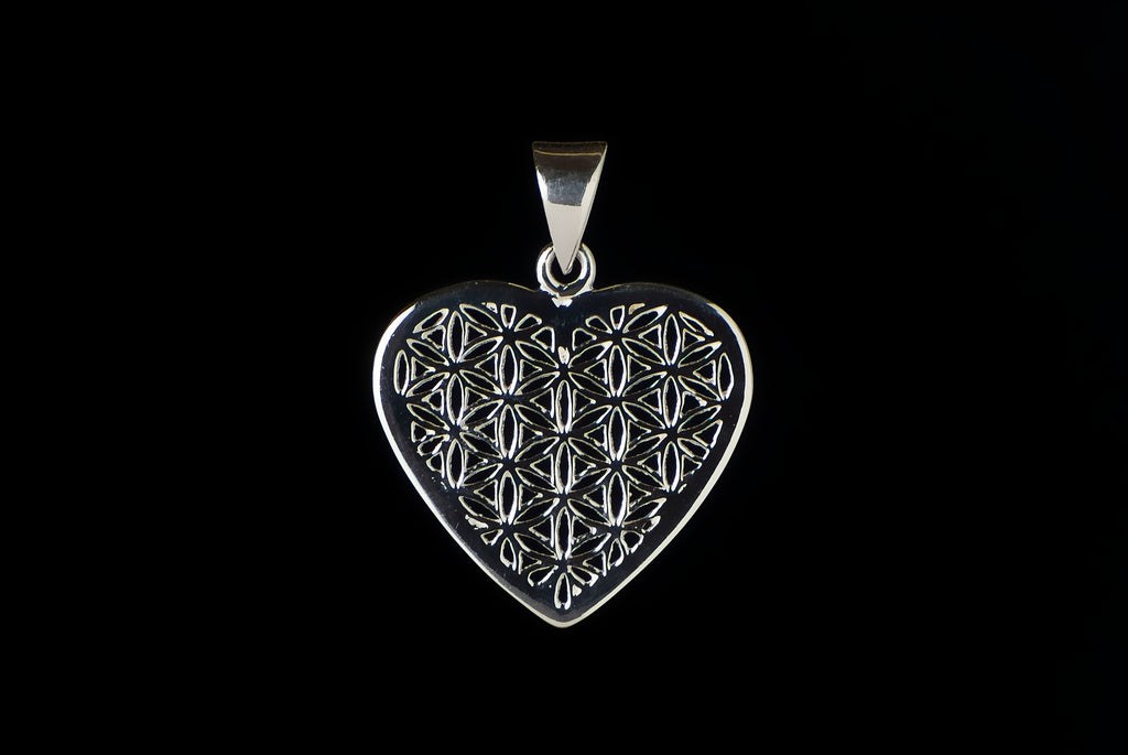 Pendant Flower Of Life Heart 2cm