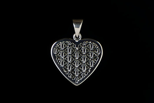 Pendant Flower Of Life Heart 2cm