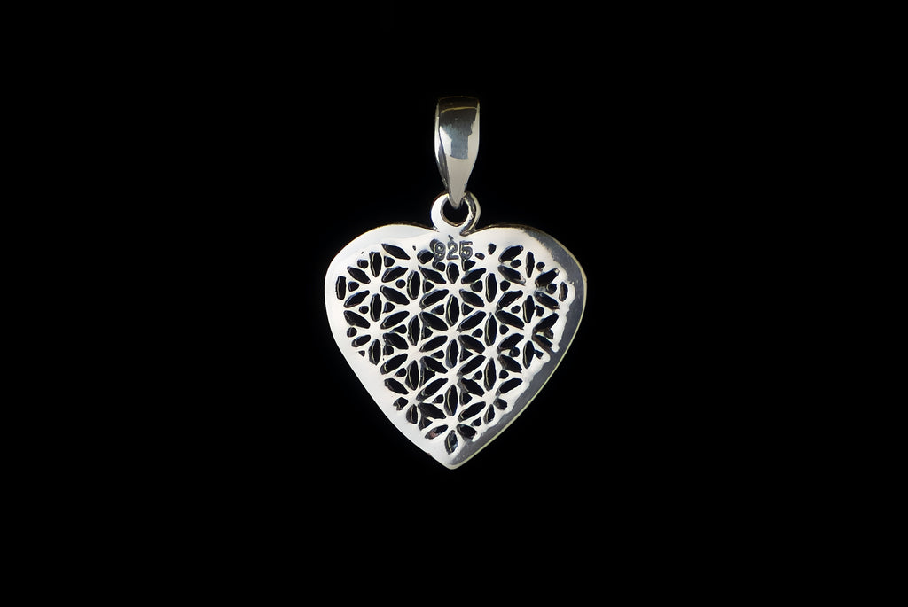 Pendant Flower Of Life Heart 1.5cm