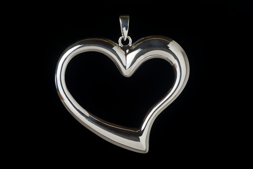 Pendant Heart Abstract 5.5cm (Cembung,Flat)