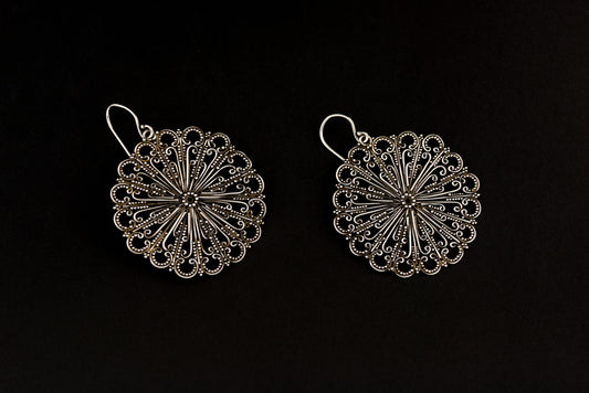 Earring Bun Round 4,2cm - Bambu Silver Jewellry