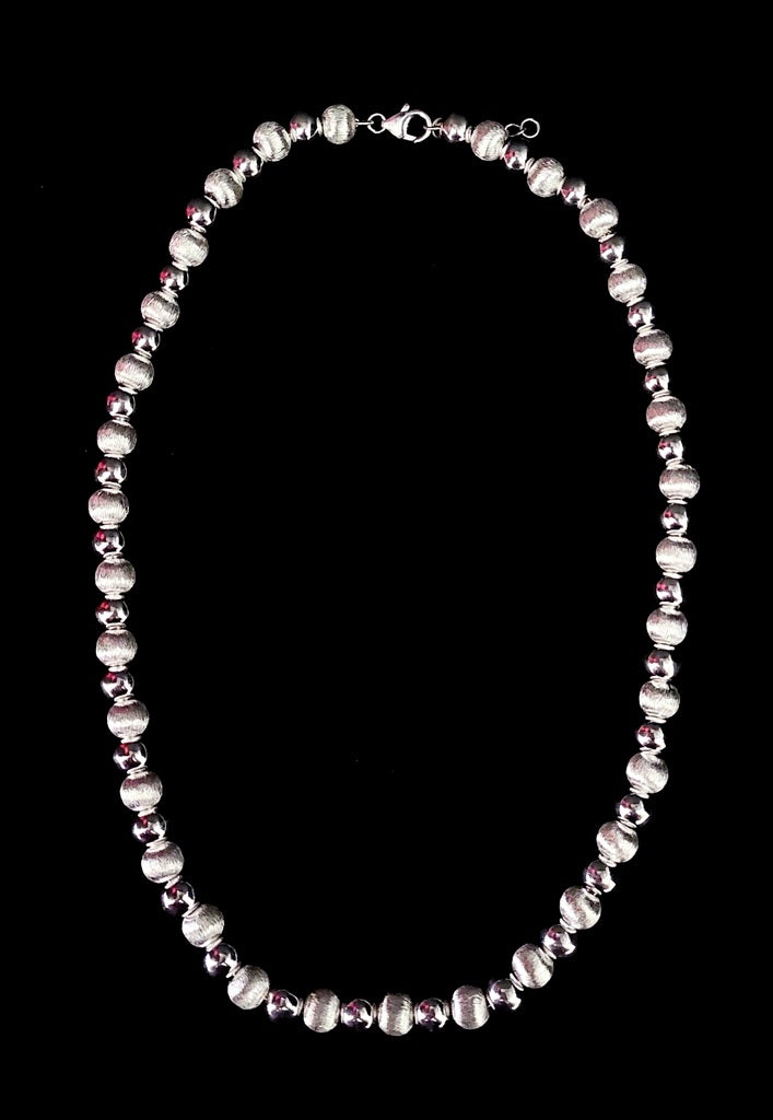 Necklace Ball Plain Matt 8mm