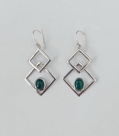 Earring Stone Triangle