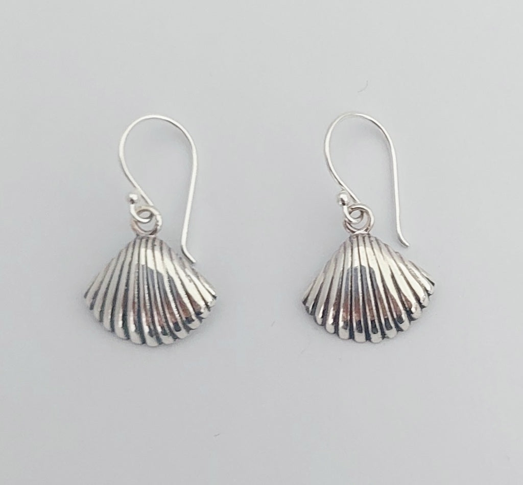 Earring Shell Silver Hook 14mm